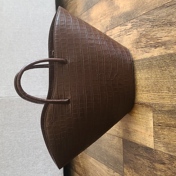 Little Liffner Tulip Croc Embossed Leather Tote - Picture 3 of 12